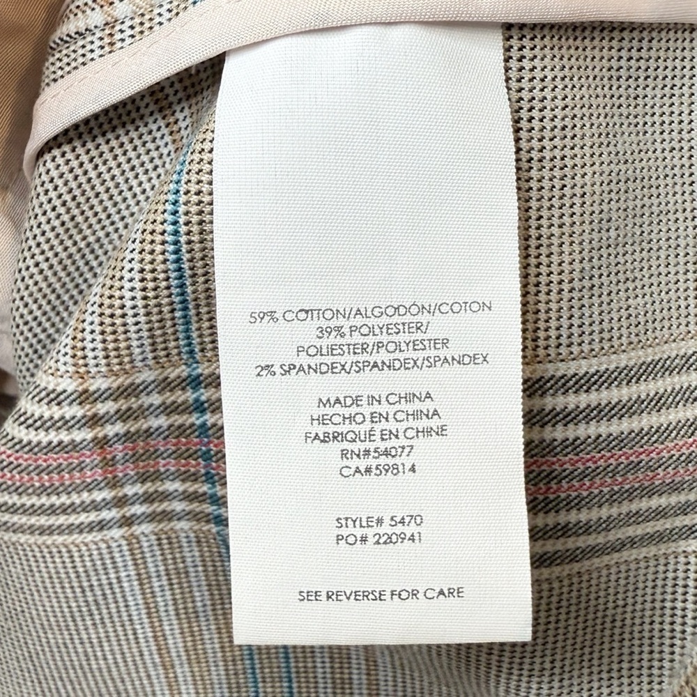Cabi Sleuth Structured Plaid #5470 Women’s Double Breasted Longline Blazer Sz 10 - Picture 9 of 15